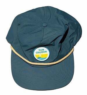 Sun Cruiser Snapback Rope Hat Blue One Size Adjustable Vent Holes